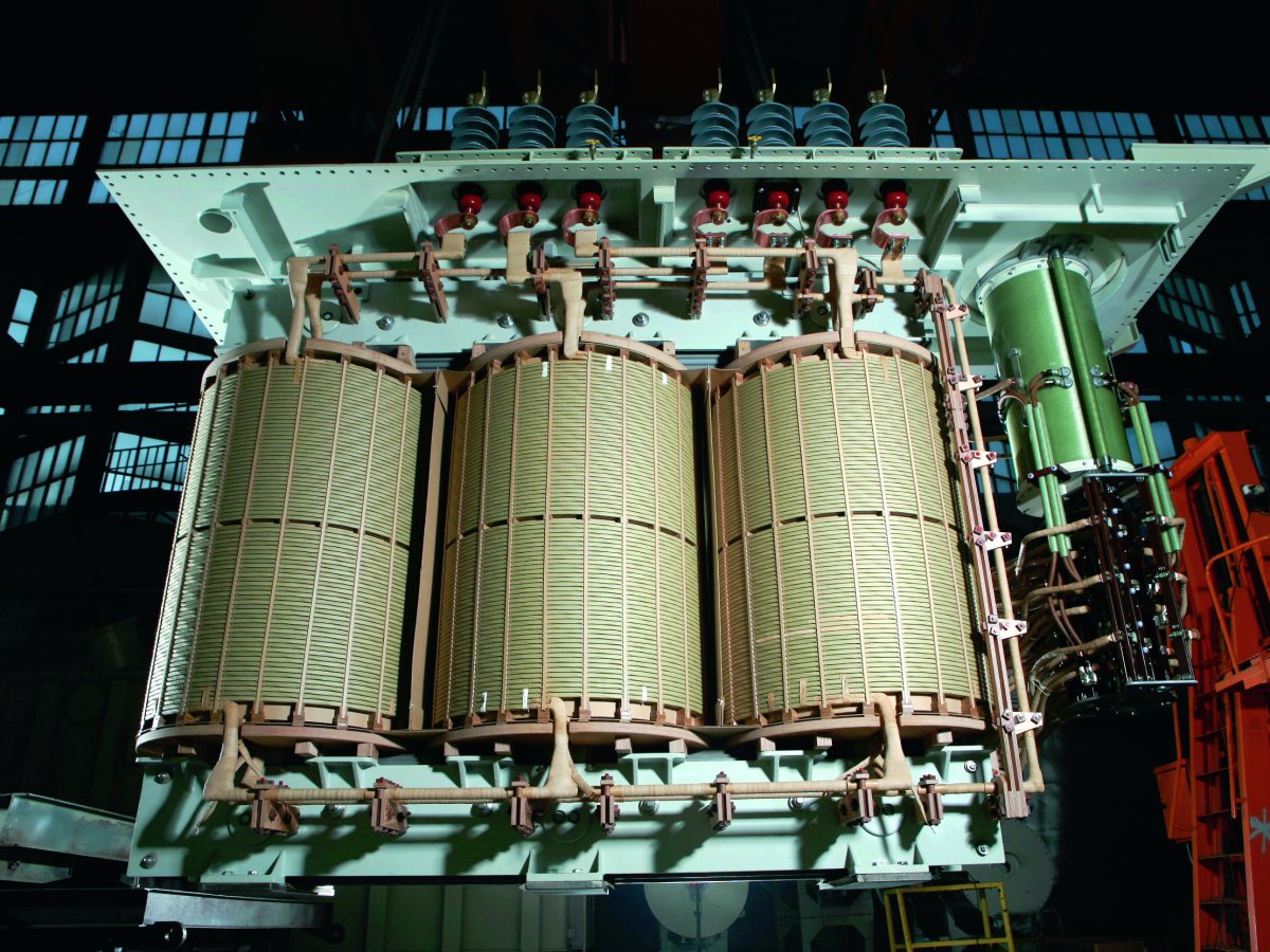 Pressspan in einem Transformator